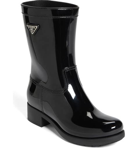 prada rubber rain boots|prada ankle boots women's.